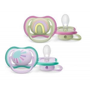 Cumlík Avent Ultra Air 0-6m 2ks, Slnko&dúha/Girl